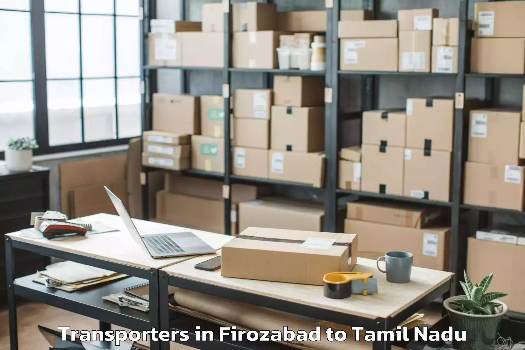 Top Firozabad to Sholinganallur Transporters Available